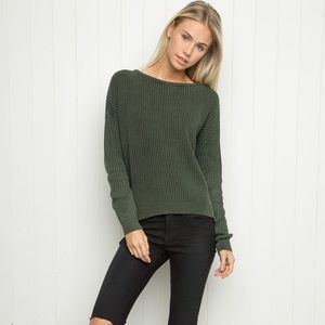 Green Knit Sweater Brandy Melville